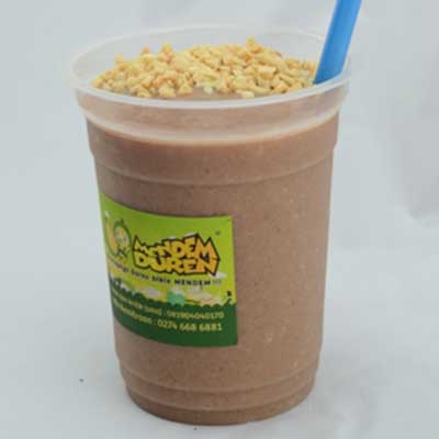 Juice Mendem Duren Coklat 1 Durian dengan Topping Keju Gambar 1