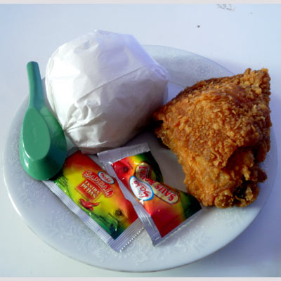 Ayam Goreng Paha Atas dengan Nasi Popeye Chicken Express Gambar 1