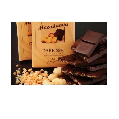 Cokelat Papan 80gr Macadamia Cokelat Monggo Gambar 1