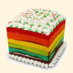 Tart Rainbow Ukuran 30cm Roti Kecil Gambar 1